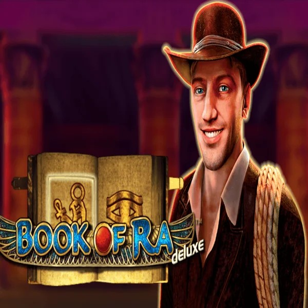 Book of Ra Deluxe slot visual from Novomatic available on raketticasino.fi